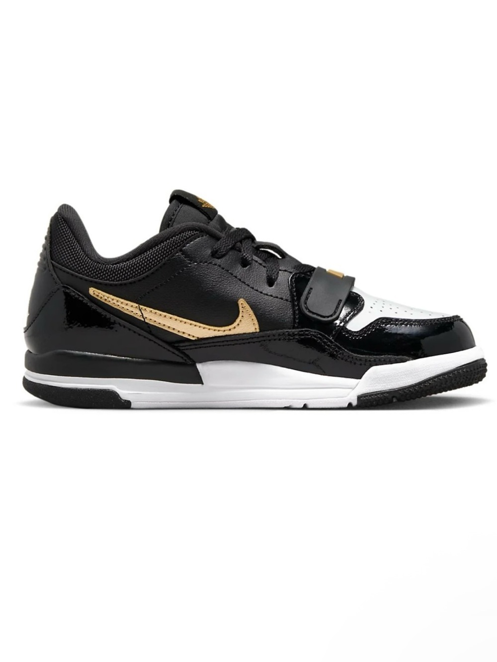 Air Jordan Legacy 312 Low PS Black Metallic Gold Basketball Shoes Boys Size 2.5 - Picture 2 of 10